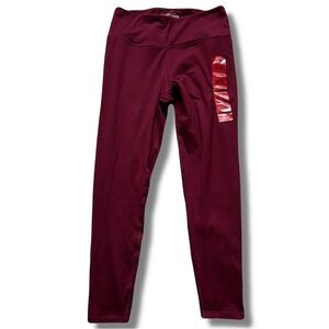 68 Lazypants High-Waisted Burgundy Leggings | Size M | Stretchy Activewear